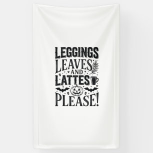 Leggings Blätter Lattes Halloween Herbst Kaffee De Banner