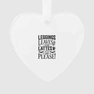 Leggings Blätter Lattes Halloween Herbst Kaffee De Ornament