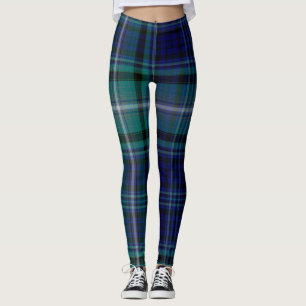 Leggings - Blau- und Grün-Tartan