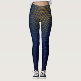 Leggings-blaues Muster aus schwarzem Kohlefaser Leggings