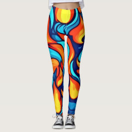 Leggings Bleu brillant Abstrait