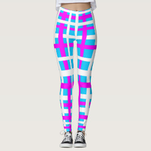 Leggings Bleu clair rose blanc