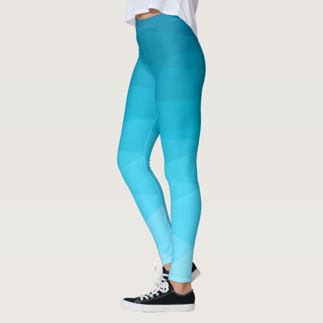 Leggings Bleu dégradé Polygonal (Gauche)