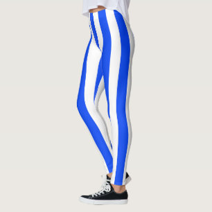 Leggings Bleu et Motif blanc pour voiles verticales