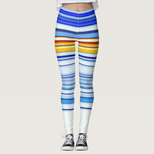 Leggings Bleu et orange