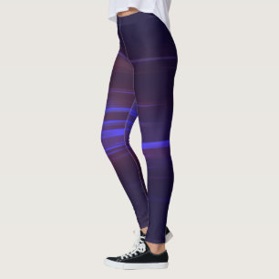 Leggings Bleu foncé et violet courant Abstrait