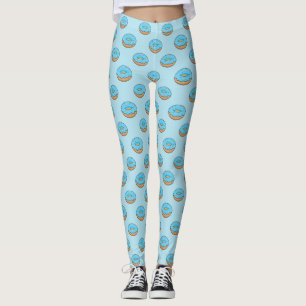 Leggings Bleu givré avec dessin à arroser