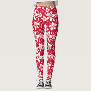 LEGGINGS BLEU HAWAII (ROUGE)