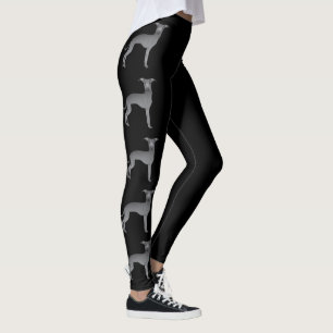 Leggings Bleu Italien Greyhound Cute Doges de dessin sur no