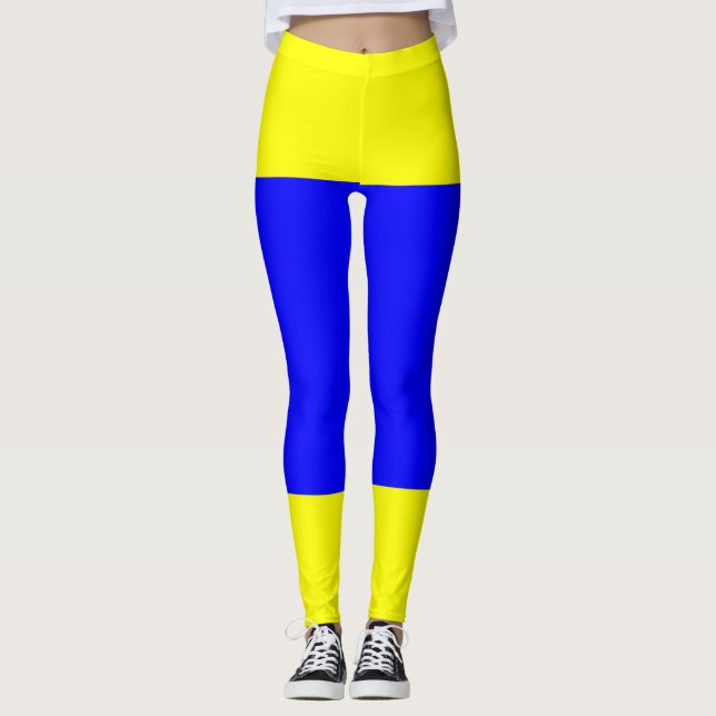 Leggings Bleu jaune Delta (Devant)