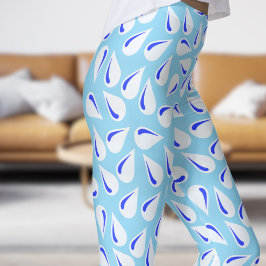 Leggings Bleu moderne sur Motif Flick bleu