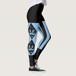 Leggings Bleu, océan noir et étoiles Harlequin Design Leggi