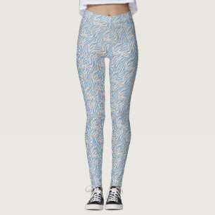 Leggings Bleu Poster de animal Tiger rayures
