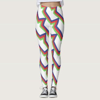 Leggings Bleu rouge rayé