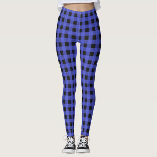 Leggings Bleu Russe Buffalo Plaid Lumberjack Check
