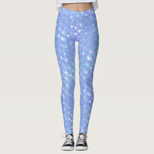 Leggings Bleu Violet Tendances Triangles Géométrique
