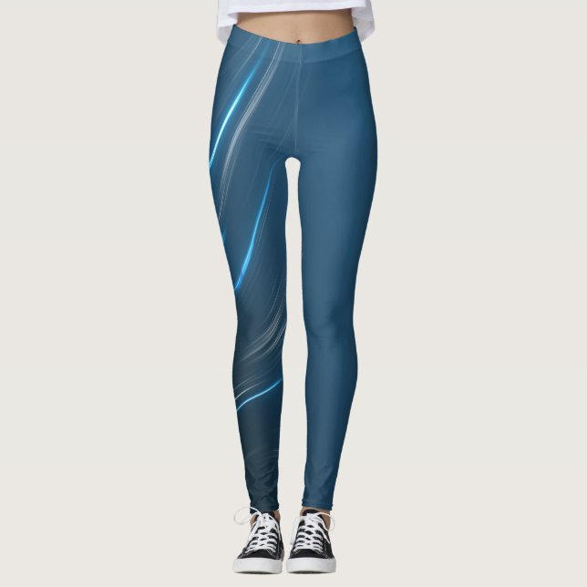 Leggings Bleus de remous (Devant)