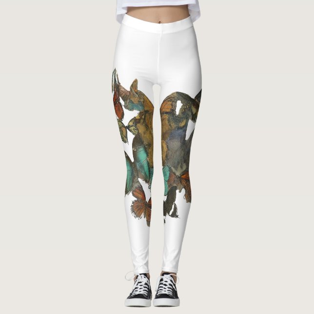 Leggings Blocage de l'interdiction des papillons (Devant)