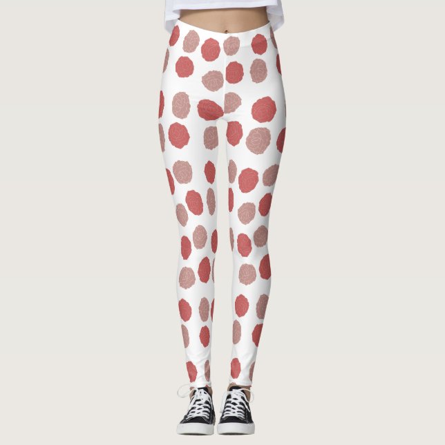 Leggings  Blossements roses (Devant)