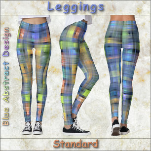 LEGGINGS - Blue Abstract Design