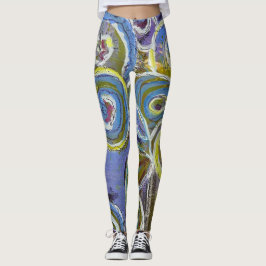 Leggings Blue and Purple by Lydia's Art Sangria