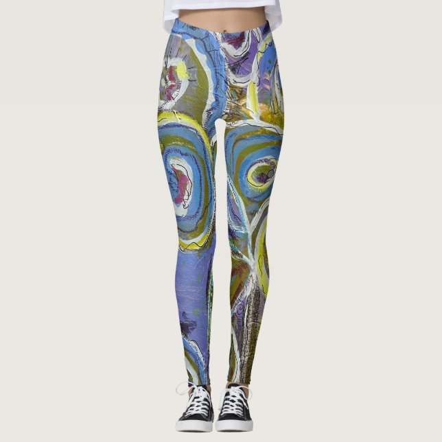 Leggings Blue and Purple by Lydia's Art Sangria (Devant)