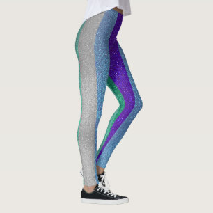 Leggings Blue Green Parties scintillant Hommes gais Fierté
