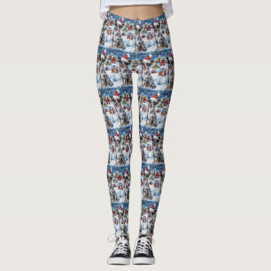 Leggings Blue Heeler Chien Winter Wonderland Noël Joie