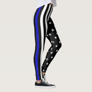 Leggings Blue Line mince maintiennent l'ordre le drapeau