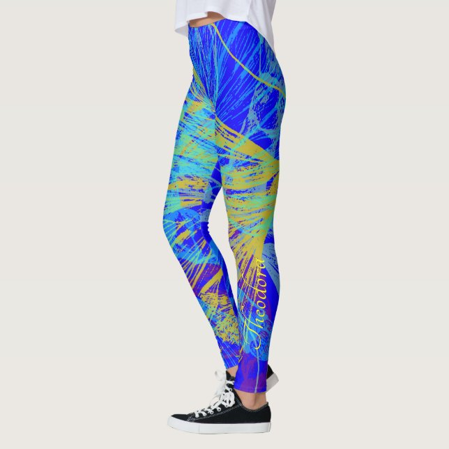 Leggings Blue Pastel Abstract (Gauche)