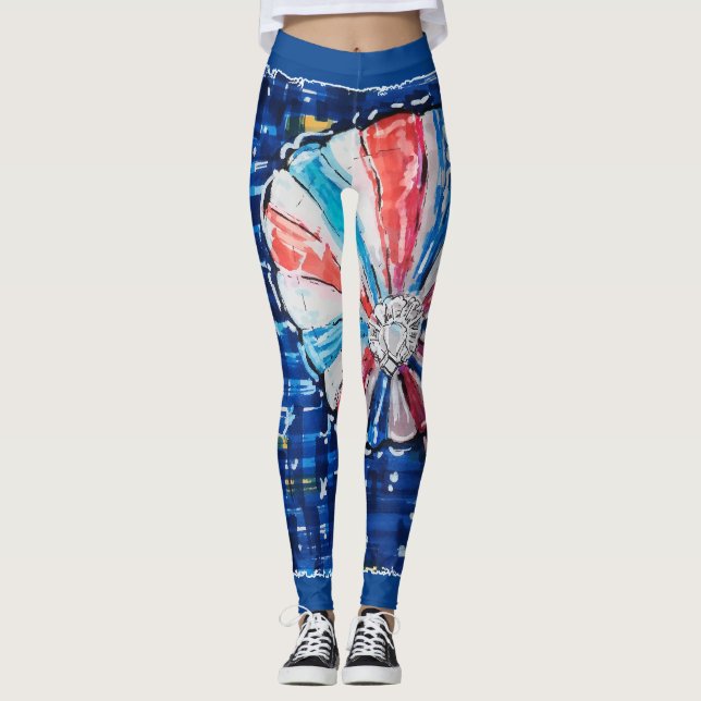 Leggings Blue Sky Hot Air Balloon (Devant)