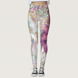 Leggings Blue Turquoise violet or Galaxy Star Parties scint