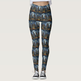 Leggings Bluetick Coonhound Halloween Épouvantable