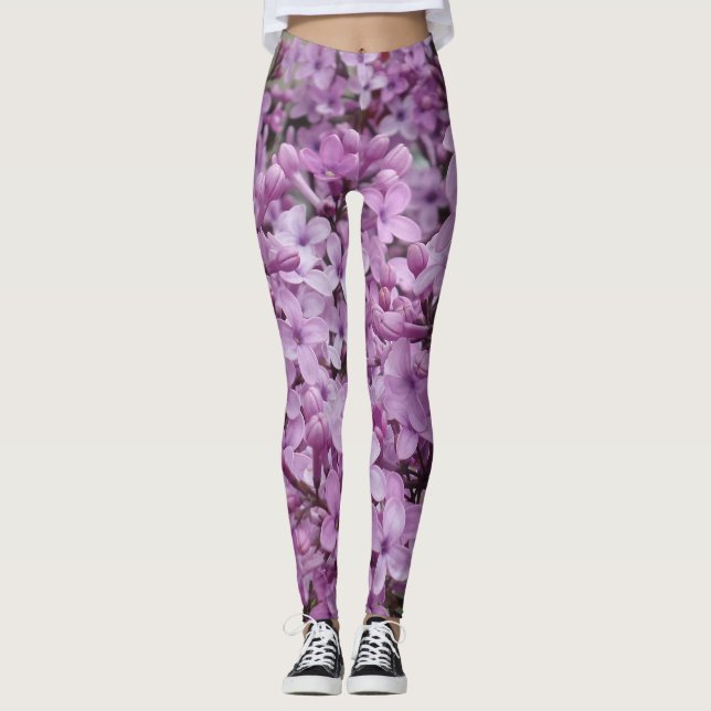 Leggings Blume in hellrosa (Vorderseite)