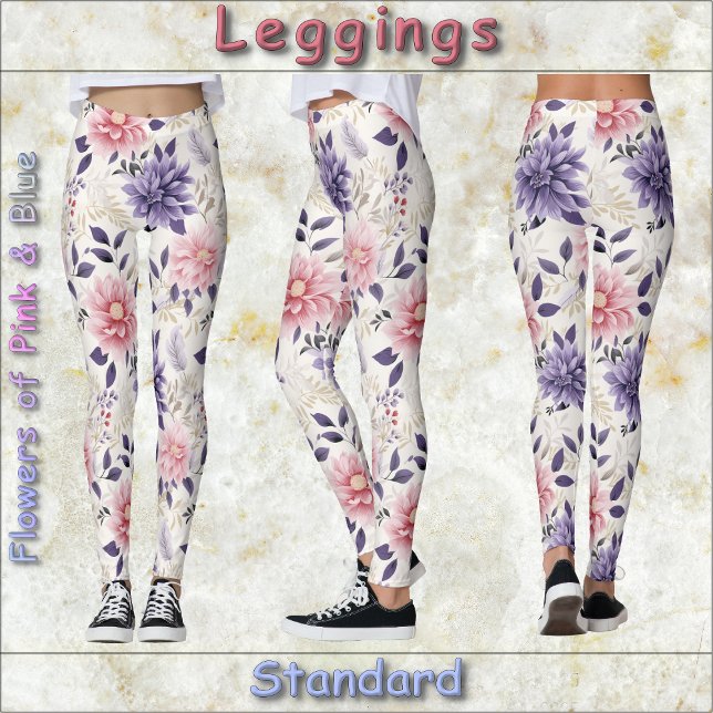 LEGGINGS - Blume von Rosa und Blau (Von Creator hochgeladen)