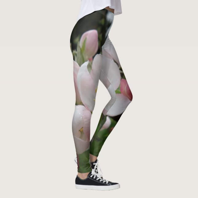 Leggings Blume weiß/rosa (Rechts)