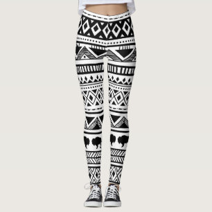 Leggings Boho Buffalo Tribal Muster Bohem