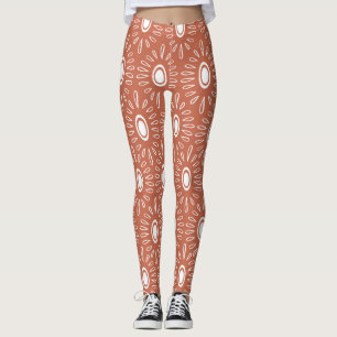 Leggings Boho Chic Flowers : Conception Moderne Sans Couleu