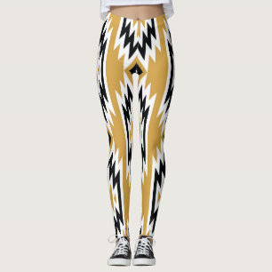 Leggings Boho ethnique : motif géométrique vintage.