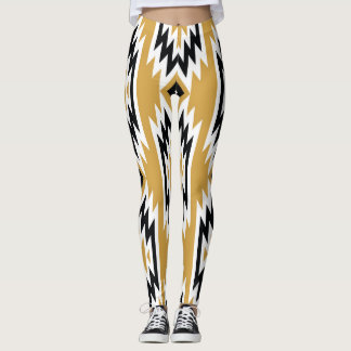Leggings Boho ethnique : motif géométrique vintage.