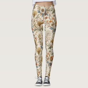 Leggings Boho Floral en beige