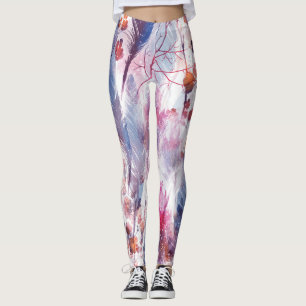 Leggings Boho Twigs and Feathers : Artwork à la mode