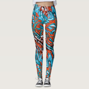 Leggings Bois colorés rouges et bleus