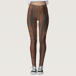 Leggings Bois vieux brun foncé rustique