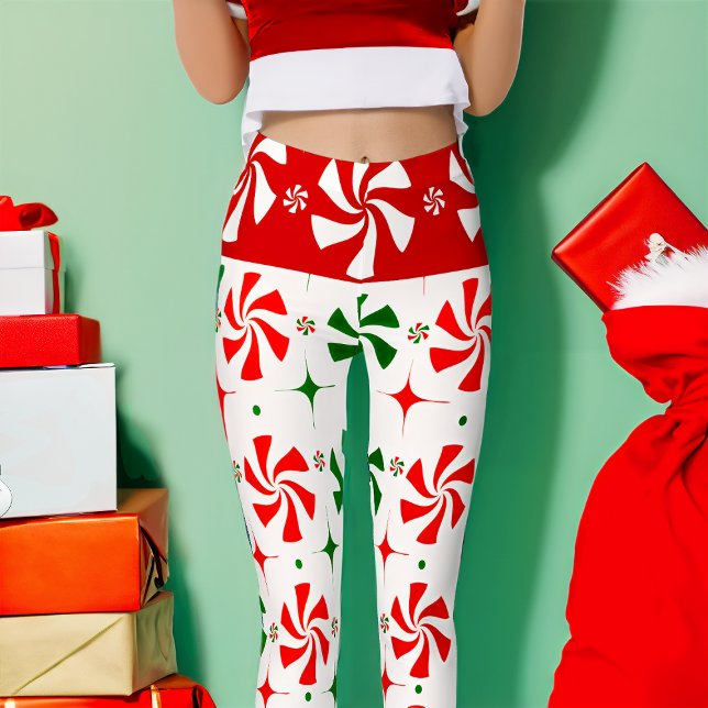 Leggings Bonbons à la menthe de Noël (Créateur téléchargé)