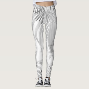 Leggings Bonheur de palme monochrome 1 #tropical #art