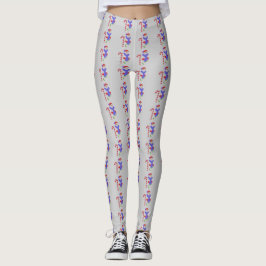 Leggings Bonhommes de neige avec cannes de bonbon