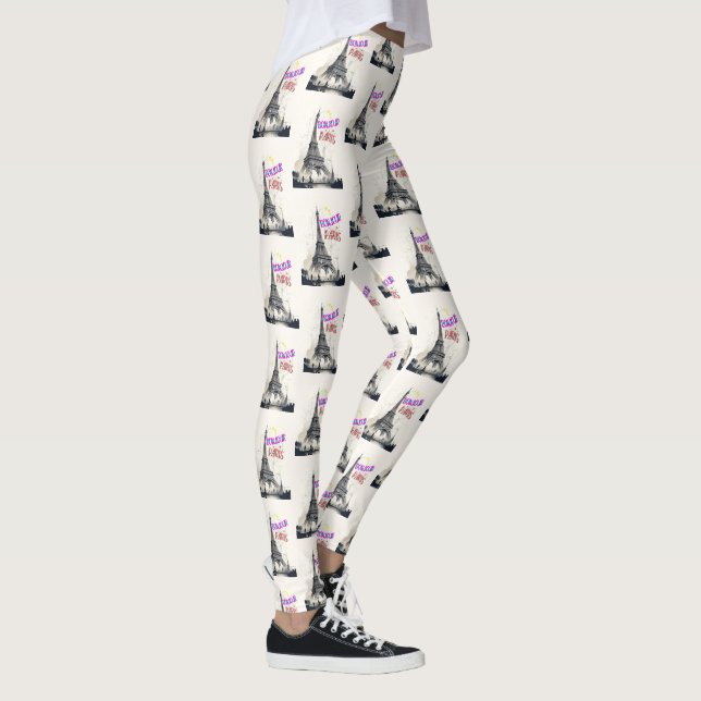 Leggings Bonjour Paris coloré (Droite)