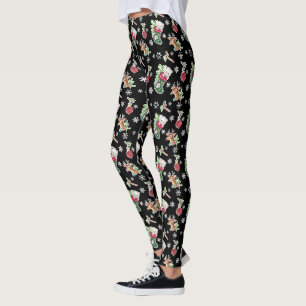 Leggings Bonsoir Kitten Christmas Tights - sur Noir
