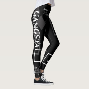 LEGGINGS "BOOGIE DE GANGSTA" (NOIR SEULEMENT)